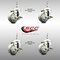 Service Caster 3 Inch 316SS Gray Polyurethane Swivel 3/8 Inch Threaded Stem Caster Set Brake SCC-SS316TS20S314-PPUB-TLB-381615-4 - alternate 3